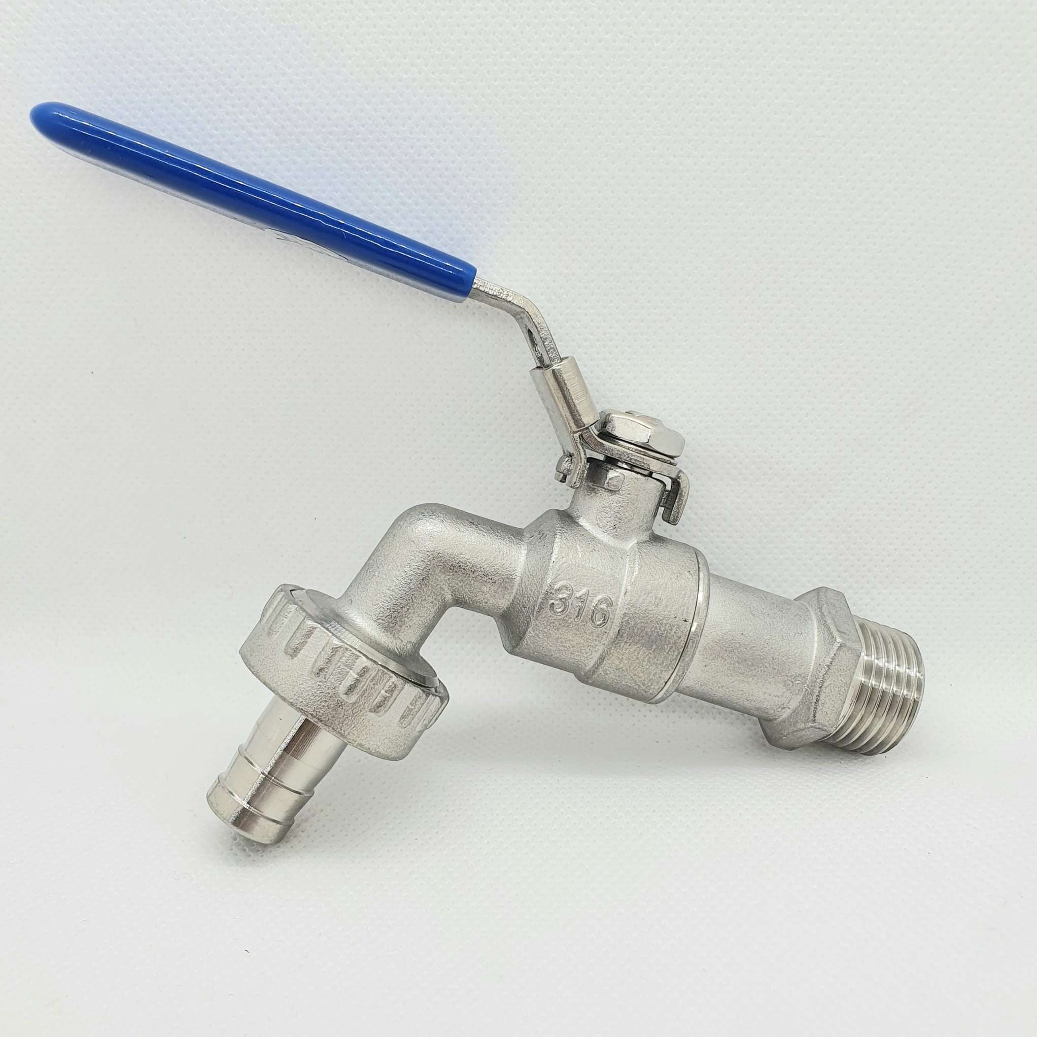 Auslaufkugelhahn 1/2" mit Außengewinde + Schlauchtülle