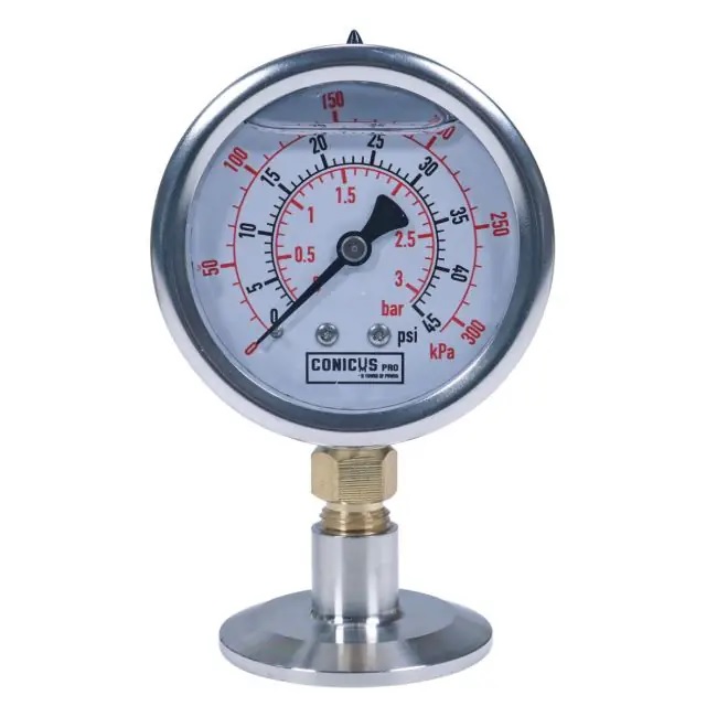 1,5” Tri-Clamp Druckmessgerät 0-3 Bar