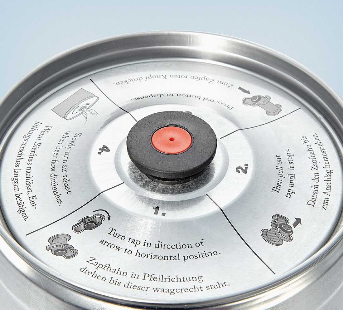 im Partyfass integrierter Verschlussstopfen