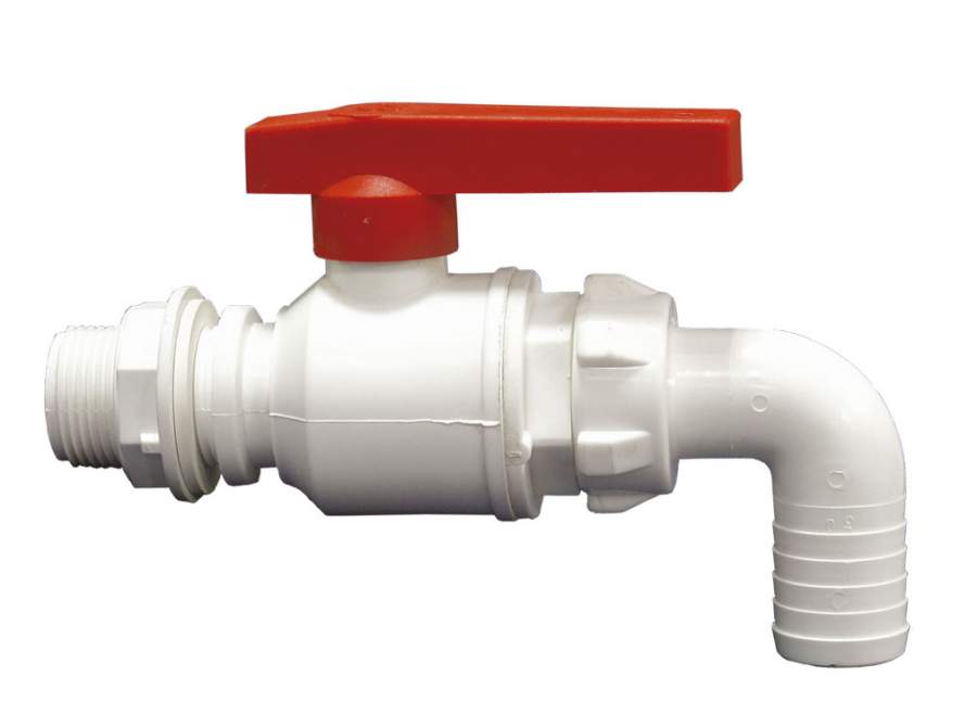 Auslaufhahn 1 Zoll aus Kunststoff + Gegenmutter für Gärbehälter