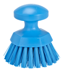 Runde Handbürste, hart, blau - zur Reinigung von Brauerei-Utensilien
