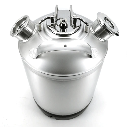 Reinigungsbehälter 10 Liter mit 2 Anschlüssen Edelstahl