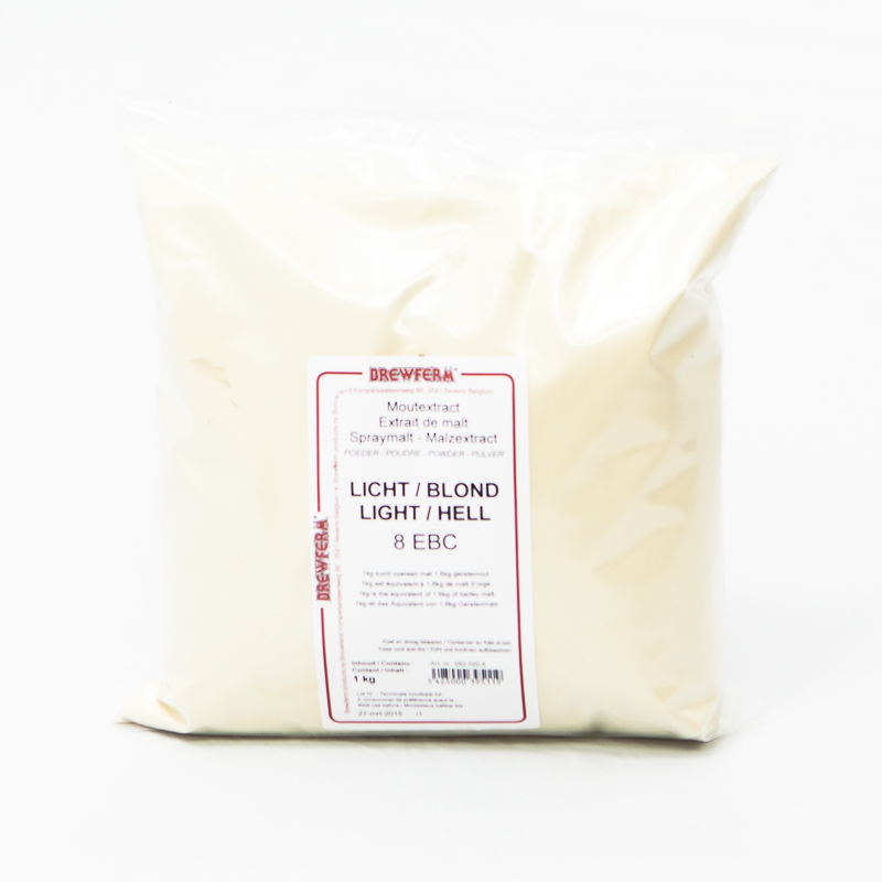 1kg Trockenmalz hell zum Nachwürzen von hellen Biersorten