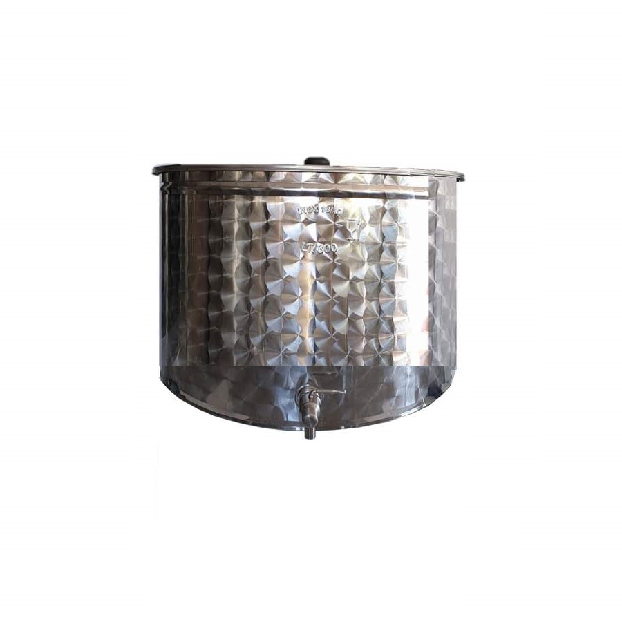 30 l Edelstahlbehälter mit Flachboden + Deckel + Kugelhahn