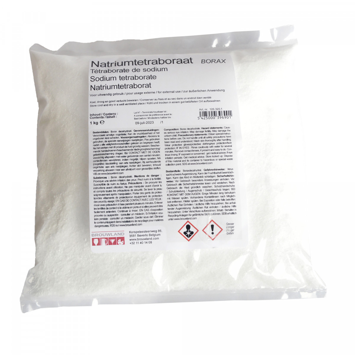 1 kg Natriumtetraborat zur Reinigung und Desinfektion