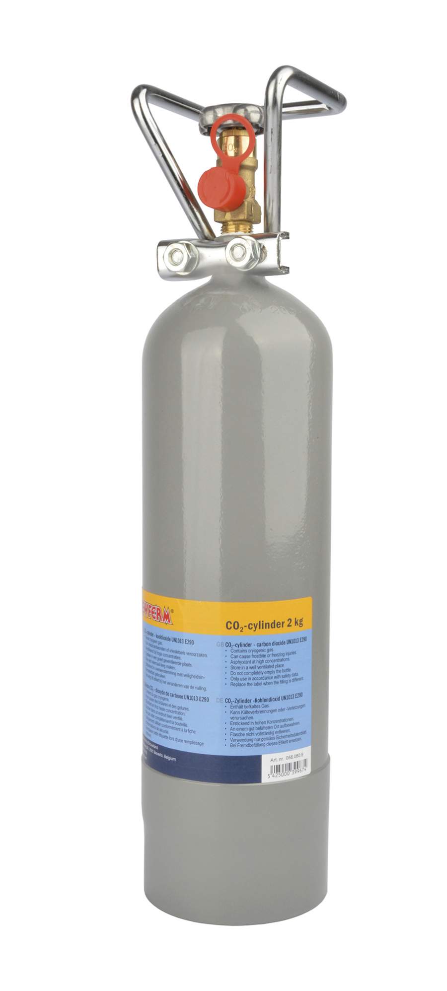 Gefüllter CO2-Zylinder 2 kg - Kohlensäureflasche für Zapfsysteme