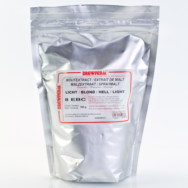 500g Trockenmalz hell zum Nachwürzen von hellen Biersorten