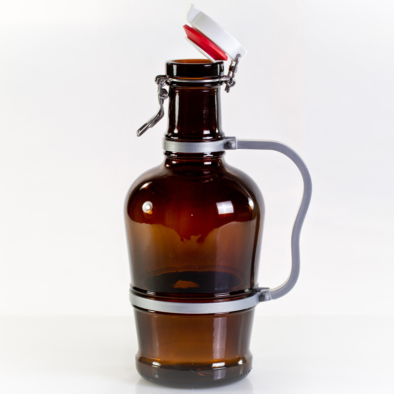 Nestor Biersiphon mit Metall-Henkel 2 Liter braun