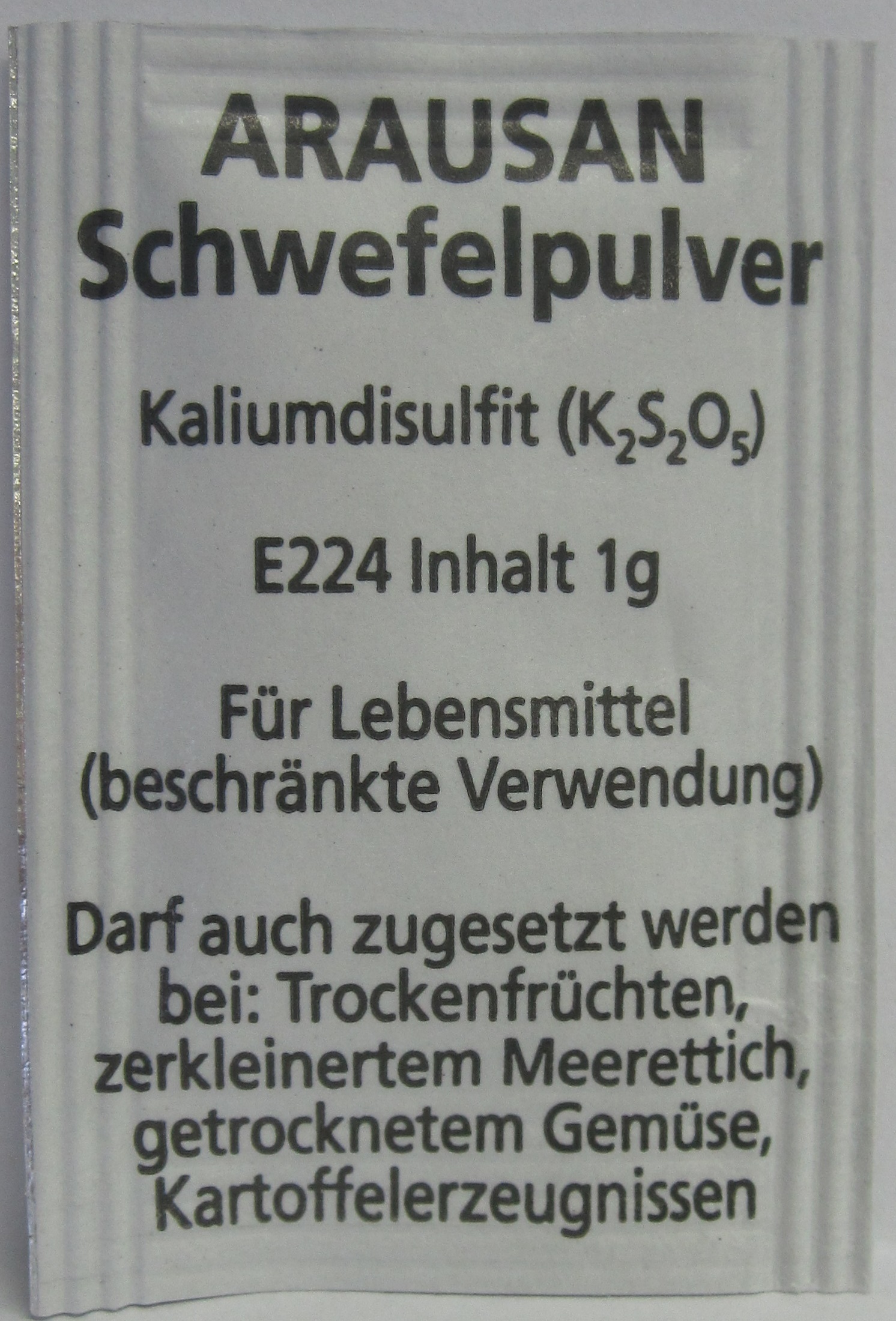 Arausan Schwefelpulver Kaliumdisulfit 1g