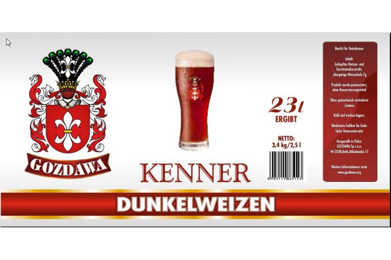 gehopftes flüssiges Malzextrakt Sorte Kenner Dunkelweizen