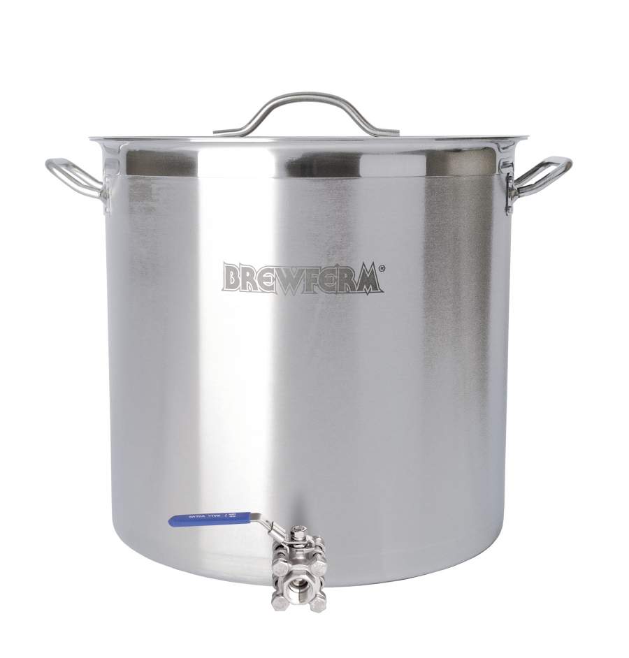 Brewferm Braukessel Edelstahl 70 l mit Kugelhahn (45 x 45 cm)