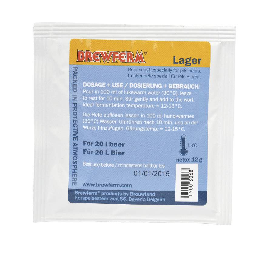 Brewferm Lager 12g untergärige Bierhefe speziell für Pils