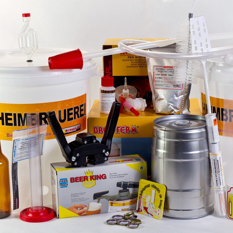 "Deluxe" Startpaket mit fertiger Malzmischung und Zubehör