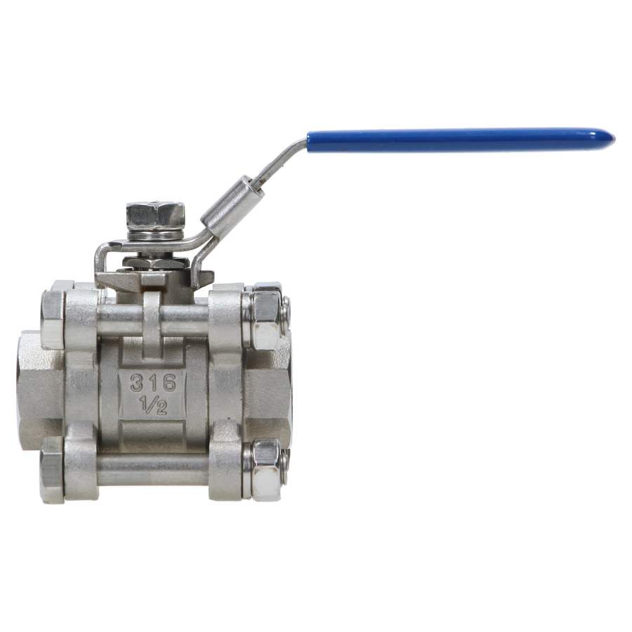 Dreiteiliger Kugelhahn 1/2"