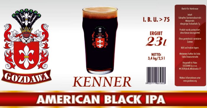 gehopftes flüssiges Malzextrakt Sorte American Black IPA