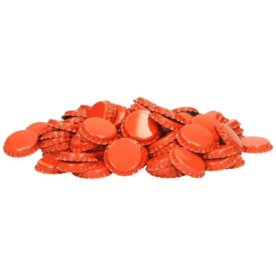 100 Stück Kronkorken "Orange" *Neue Farbe* 26mm Kronenkorken